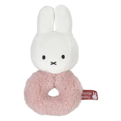 Little Dutch Plush Rattle Miffy Fluffy Pink chrastítko 1 ks