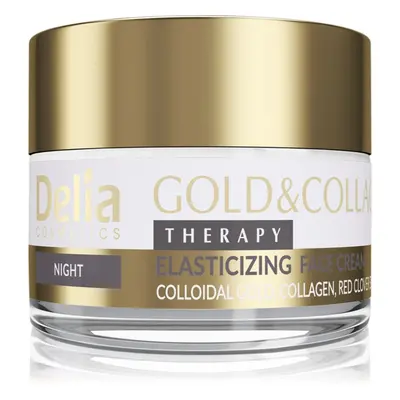 Delia Cosmetics Gold & Collagen Therapy noční krém zvyšující elasticitu pokožky 50 ml