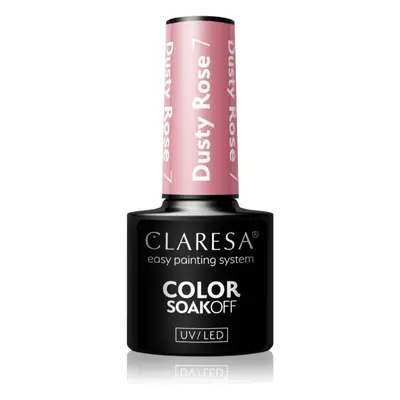 Claresa SoakOff UV/LED Color Dusty Rose gelový lak na nehty odstín 7 5 g