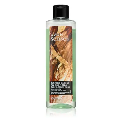 Avon Senses Extreme Limits sprchový gel a šampon 2 v 1 250 ml