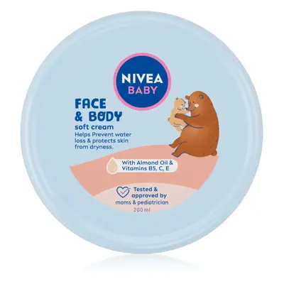 NIVEA BABY Soft hydratační krém na obličej a tělo 200 ml