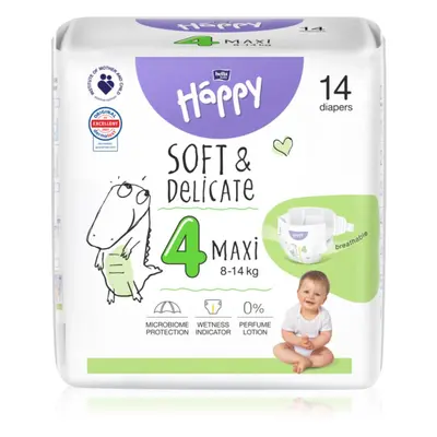 Bella Baby Happy Soft&Delicate Size 4 Maxi jednorázové pleny 8-14 kg 14 ks