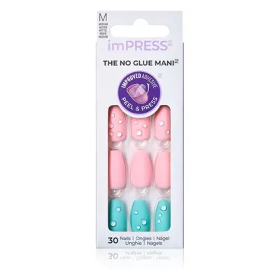 KISS imPRESS The No Glue Mani Medium umělé nehty Dew Drop 30 ks