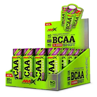 Amix BCAA 3000 Shot regenerace a růst svalů příchuť Forest Fruits 20x60 ml