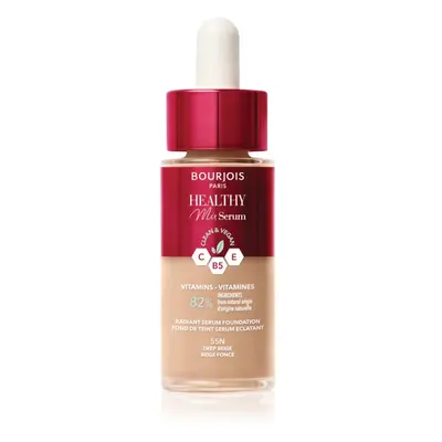 Bourjois Healthy Mix lehký make-up pro přirozený vzhled odstín 55N Deep Beige 30 ml