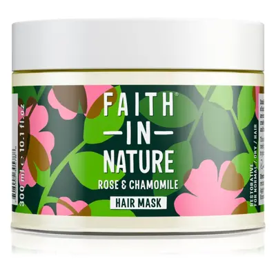 Faith In Nature Rose & Chamomile regenerační maska pro poškozené vlasy 300 ml