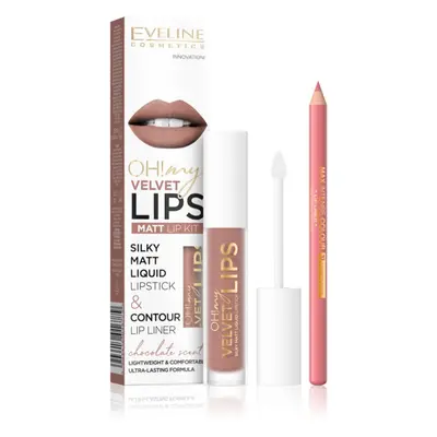 Eveline Cosmetics OH! my LIPS Velvet sada na rty 11 Cookie Milkshake 1 ks