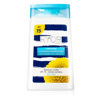 RYOR Sun Care voděodolné mléko na opalování SPF 15 200 ml