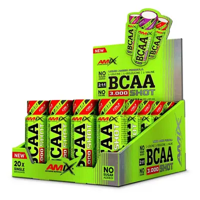 Amix BCAA 3000 Shot regenerace a růst svalů příchuť Cola 20x60 ml