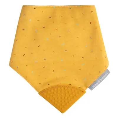 Canpol babies Cloth Bib with Teether bryndák s kousátkem Yellow 1 ks