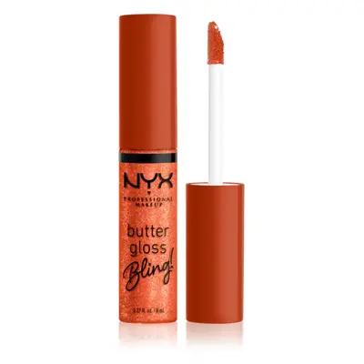 NYX Professional Makeup Butter Gloss Bling lesk na rty třpytivý odstín 06 Shimmer Down 8 ml