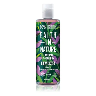 Faith In Nature Lavender & Geranium přírodní šampon pro normální až suché vlasy 400 ml