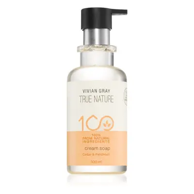 Vivian Gray True Nature Cedar & Patchouli vyživující krémové mýdlo 300 ml