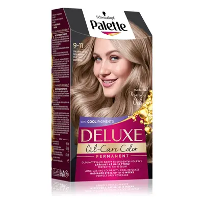 Schwarzkopf Palette Deluxe permanentní barva na vlasy odstín 9-11 Chladná světle šedá růžová 1 k