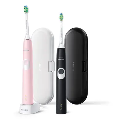 Philips Sonicare 4300 HX6800/35 sonický elektrický zubní kartáček, 2 těla Black and Pink 1 ks