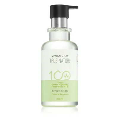 Vivian Gray True Nature Citrus & Bergamot krémové mýdlo s osvěžujícím účinkem 300 ml