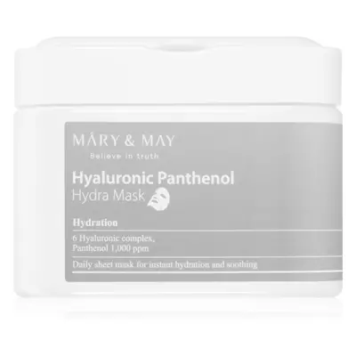 MARY & MAY Hyaluronic Panthenol Hydra Mask sada plátýnkových masek pro intenzivní hydrataci plet