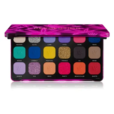 Makeup Revolution Forever Flawless paleta očních stínů odstín Good Vibes Hype Forever 18 x 1.1 g