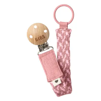 BIBS Paci Braid klip na dudlík Dusty Pink / Baby Pink 1 ks