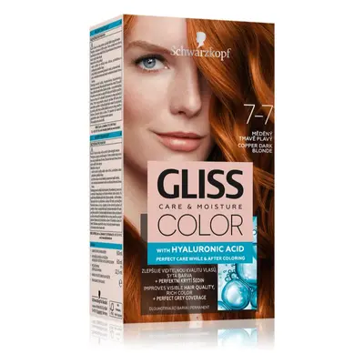 Schwarzkopf Gliss Color permanentní barva na vlasy odstín 7-7 Měděný tmavě plavý 1 ks