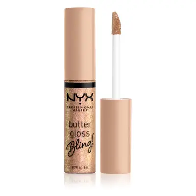 NYX Professional Makeup Butter Gloss Bling lesk na rty třpytivý odstín 01 Bring The Bling 8 ml