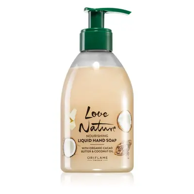 Oriflame Love Nature Cacao Butter & Coconut Oil vyživující tekuté mýdlo na ruce 300 ml