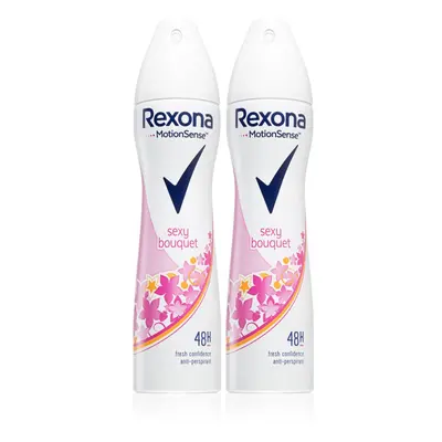 Rexona Sexy Bouquet Antiperspirant antiperspirant ve spreji výhodné balení 2 x 150 ml