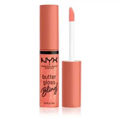 NYX Professional Makeup Butter Gloss Bling lesk na rty třpytivý odstín 02 Dripped Out 8 ml