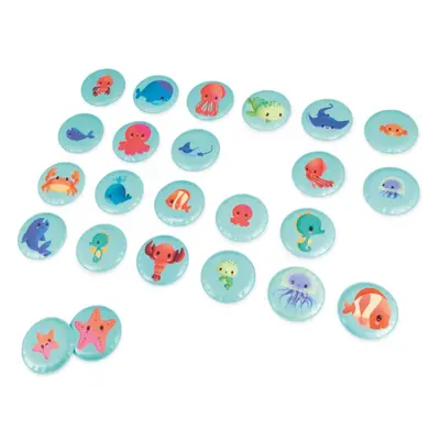 Janod Bath Memory pexeso do vany Sea Animals 2 y+ 24 ks