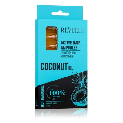 Revuele Coconut Oil Active Hair Ampoules sérum na vlasy pro výživu a hydrataci 8x5 ml