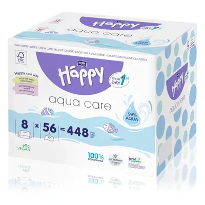 BELLA Baby Happy Aqua care vlhčené čisticí ubrousky pro děti 8x56 ks