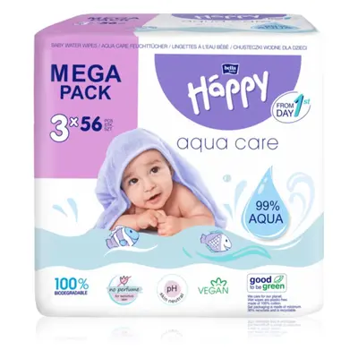 BELLA Baby Happy Aqua care vlhčené čisticí ubrousky pro děti 3x56 ks