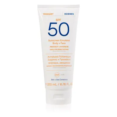 Korres Yoghurt opalovací emulze s hydratačním účinkem SPF 50 200 ml