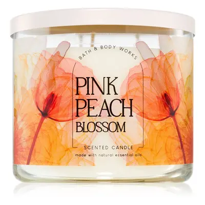 Bath & Body Works Pink Peach Blossom vonná svíčka 411 g