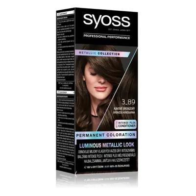 Syoss Color Metallic Collection permanentní barva na vlasy odstín 3-89 Kávově bronzový 1 ks