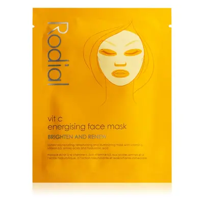 Rodial Vit C Energising Face Mask plátýnková maska pro rozjasnění a vitalitu pleti s vitaminem C