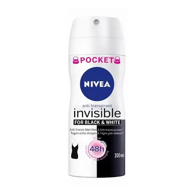 NIVEA Invisible Black & White Clear antiperspirant ve spreji pro ženy pro ženy 100 ml