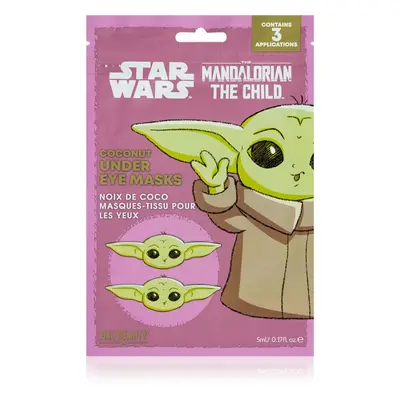 Mad Beauty Star Wars The Mandalorian The Child hydratační a rozjasňující maska na oční okolí 3x2