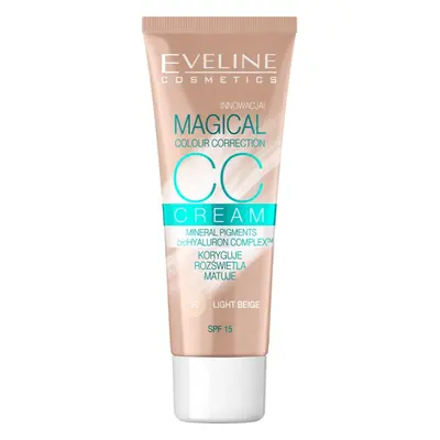 Eveline Cosmetics Magical Colour Correction CC krém SPF 15 odstín 50 Light Beige 30 ml