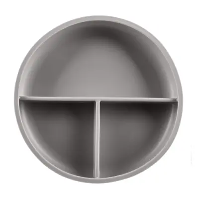 Zopa Silicone Divided Plate dělený talíř s přísavkou Dove Grey 1 ks