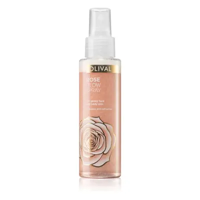 Olival Rose Glow rozjasňující sprej na obličej a tělo se třpytkami 100 ml