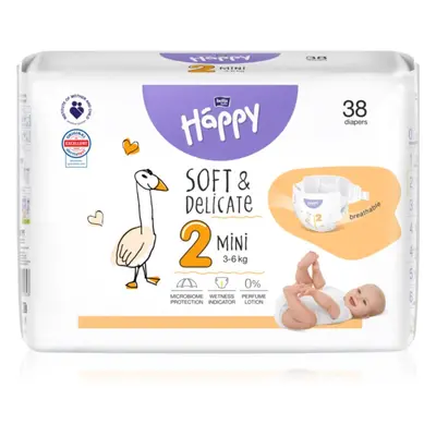 Bella Baby Happy Soft&Delicate Size 2 Mini jednorázové pleny 3-6 kg 38 ks