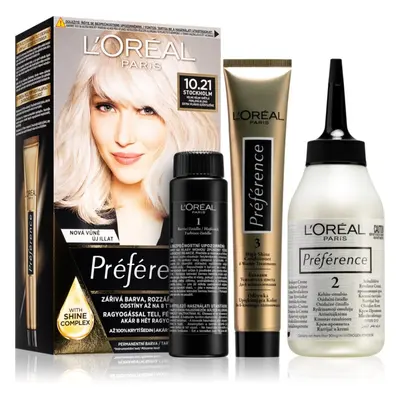 L’Oréal Paris Préférence barva na vlasy odstín 10.21 Super Light Pearl Blonde