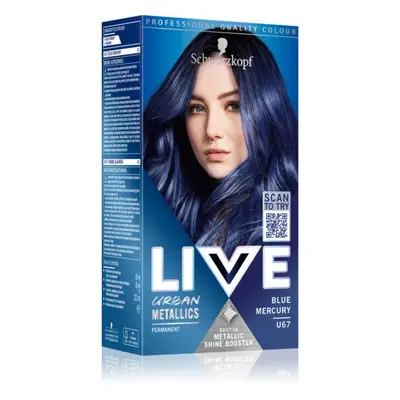 Schwarzkopf LIVE Urban Metallics permanentní barva na vlasy odstín U67 Blue Mercury 1 ks