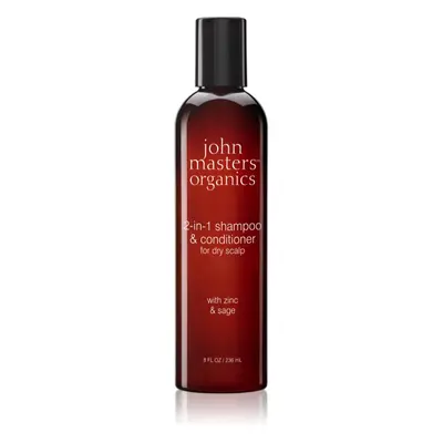 John Masters Organics Scalp 2 in 1 Shampoo with Zinc & Sage šampon a kondicionér 2 v 1 236 ml