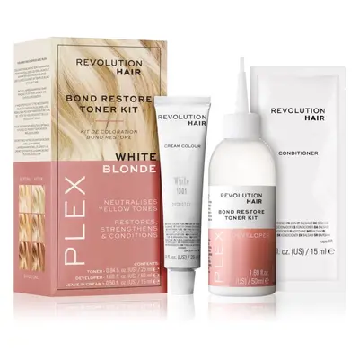 Revolution Haircare Plex Bond Restore Kit sada pro zvýraznění barvy vlasů odstín White Blonde