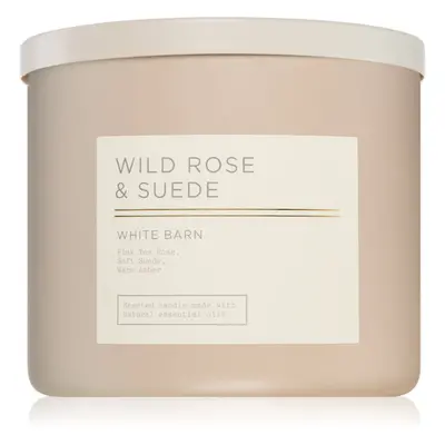 Bath & Body Works Wild Rose & Suede vonná svíčka 411 g