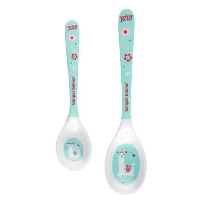 canpol babies Exotic Animals Spoon lžička Turquoise 2 ks