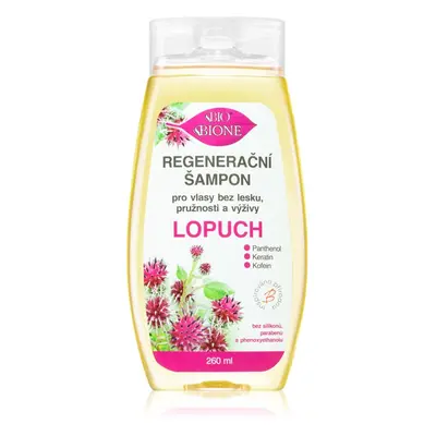 Bione Cosmetics Lopuch regenerační šampon pro lesk a hebkost vlasů 260 ml