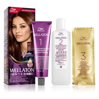 Wella Wellaton Intense permanentní barva na vlasy s arganovým olejem odstín 4/5 Addictive Mahoga